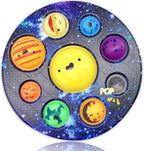 Eight Planet Cave Bubble Push Sensory Fidget Toy, Galaxy Cave Digits Fidget Toys, Autistic Adults Simple Sensory Anxiety Relief Big Cave, Bubble Early Education Tools Toys for Kids