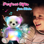 Cuteoy Light-up Singing Plush Panda LED Musical Stuffed Animal Adjustable Volume Lullaby Plushies Birthday Christmas Toy Gifts for Kids Toddler Girls, 13"