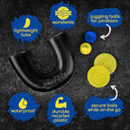 Original pindaloo Skill Game with 2 Balls- Gifts for Kids and Adults Indoor & Outdoor Games, Ball Toys for Boys, Girls, & Teens - Gift Ideas, Fun Stuff, Develops Motor & Juggling Skills (Black Carbon)