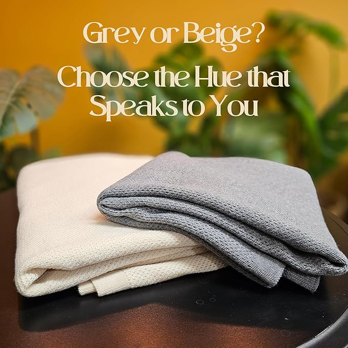 Peekaboo Knit Breathable Nursing Cover Up For Breastfeeding - Soft Organic Cotton & Cashmere Breast Feeding Covers For Women - Privacy Feature - Includes Mesh Laundry Bag (Beige)