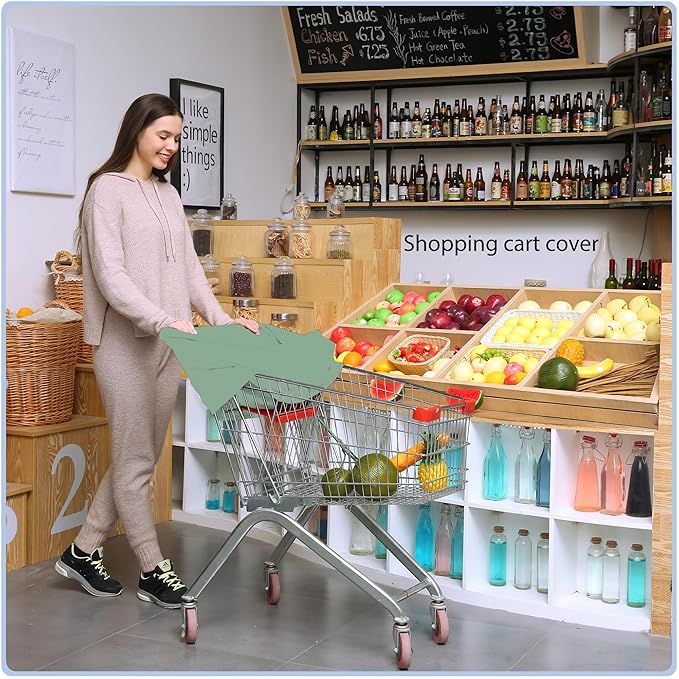 Car Seat Covers Baby - Multi-use Cover Carseat Canopy, Breathable Breastfeeding Cover, Car Seat Covers for Bbies, Boys & Girls Shower Gifts (Light Green)