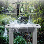 HDPE Shower Bench Seat Capacity 300LB, Waterproof Bathroom Stool with Side Carry Holes, Compact 16.8" L Design, Non-Slip Shower Seat for Elderly, Shaving Legs & Spa - Indoor/Outdoor Use (Gray)