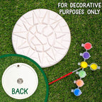 Creative Roots Mosaic Sun Stepping Stone Kit, Includes 7-Inch Ceramic Stepping Stone & 6 Vibrant Paints, DIY Garden Stone for Kids Ages 6+