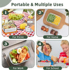 HaWare Stainless Steel Lunch Box for Kids, Leak Proof Food Storage Containers with Silicone Lids, Portable Sandwich Containers, Easy Open Snack Box for School & Daycare, Dishwasher Safe (8oz*2+25oz)