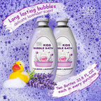 Dead Sea Collection Bubble Bath Kids with Lavender - Cleansing and Moisturizing Liquid Bath Bubbles - Lavender Oil and Pure Dead Sea Minerals - Pack of 2 Large Bottles (67.6 fl.oz)