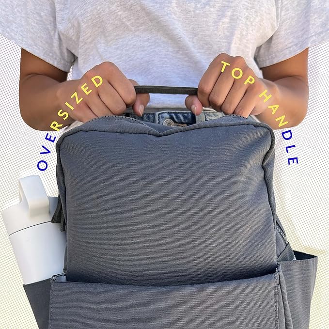 RED ROVR Mini Roo Lightweight Backpack | 6 pockets for everyday essentials (Black)