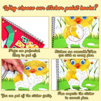 4PCS Crafts for Kids Ages 4-8 Sticker Books - Includes Dinosaur Llama Turtle and More Animal Designs Gift Party Create 40 Pictures