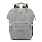Diaper Bag Backpack, Diaper Bags for Baby Girls Boys, Baby Bags for Moms Dads, Nappy Changing Bag with Insulated Pockets,Multi-functional Waterproof Backpack with Stroller straps - Grey