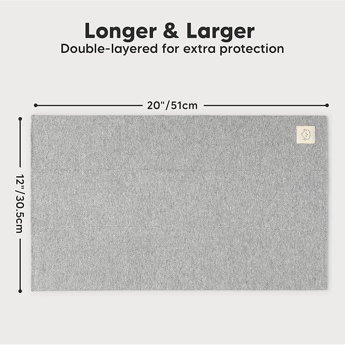 Organic Burp Cloths Baby Boy, Girl - 6-Pack Large Cotton Burping Cloths for Babies, Spit Up Rags, Super Absorbent, Ultra Soft Newborn Rag, Gender Neutral, Machine Washable, Durable (Neutrals)