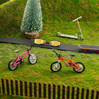 Skylety 31 Pieces Mini Finger Toys Set for Boy Girl Includes 6 Finger Skateboards, 4 Bikes, 2 Mini Scooters 4 Swing Board 8 Matched Wheels 7 Tool Accessories Educational Toy Party Favor(Cool)