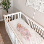 Newton Baby Mini Crib Fitted Sheets (2-Pack) | Organic Muslin Cotton, Breathable & Soft Baby Sheets, Washable Baby Mattress Sheets, Fits Any Mini Sized Crib 24" x 38", Wishing on a Star Print + White