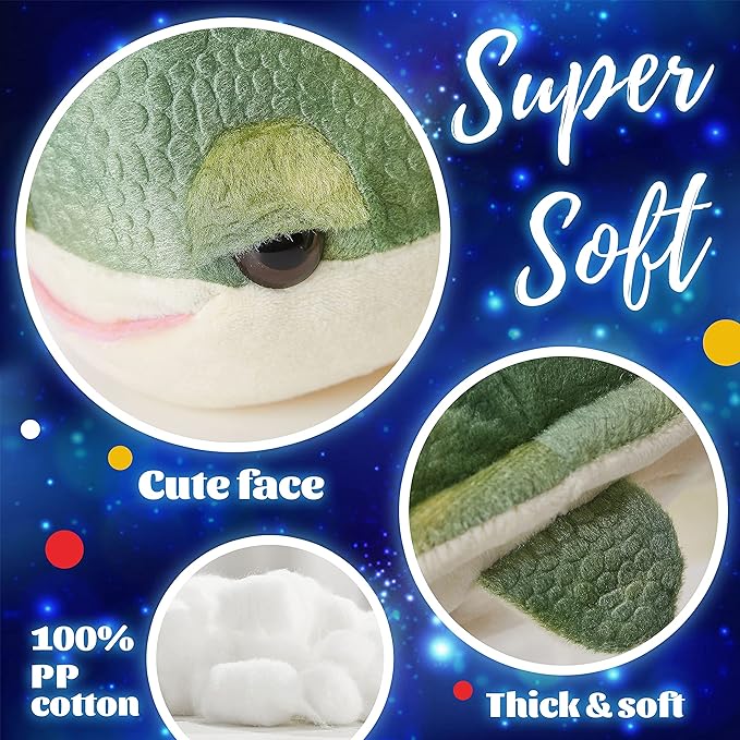 Glow Guards 14'' Light up Sea Turtle Stuffed Animal Ocean Life Soft Plush Toy Pillow with Lullabies LED Night Lights Children's Day Birthday Gifts for Toddler Kids