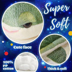 Glow Guards 14'' Light up Sea Turtle Stuffed Animal Ocean Life Soft Plush Toy Pillow with Lullabies LED Night Lights Children's Day Birthday Gifts for Toddler Kids