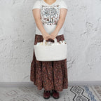 Diaper Caddy Organizer Cotton Rope Baby Basket Nursery Storage and Portable Tote Bag for Car Ideal Baby Shower Gifts and Registry Must-Have for Newborn Essentials striped