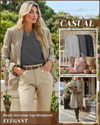 3 Pack Women's Nursing Long Sleeve Tops Breastfeeding Thermal Sweaters with Hidden Zipper Maternity Ribbed Shirts