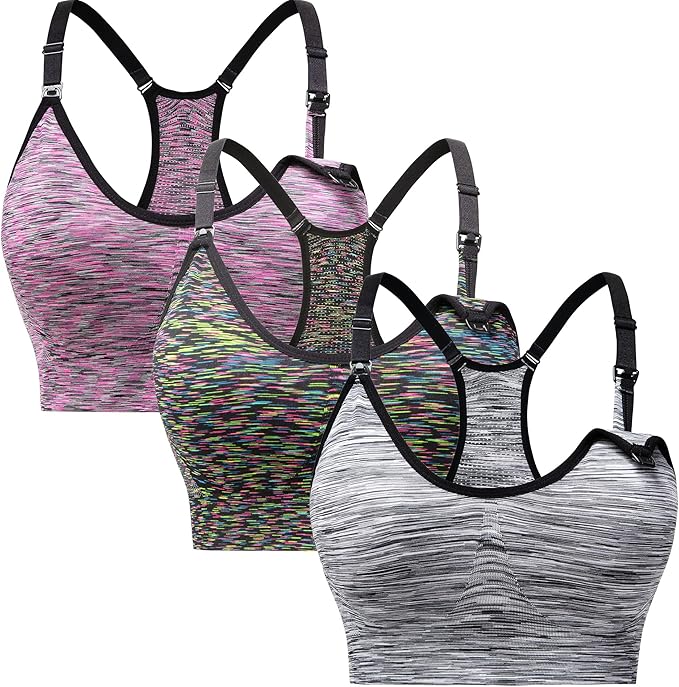 Suekaphin 3 Pack Sports Nursing Bra for Breastfeeding Supportive Bralette Pregnancy Maternity Wirefree Support for Women