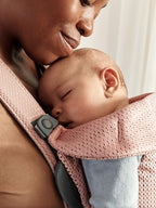 BabyBjörn Baby Carrier Mini, 3D Mesh, Dusty Pink | Newborn Carrier (7-25 lbs), Ergonomic, Easy-to-Use