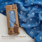 Nursing Cover 100% Cotton Breastfeeding Cover Privacy Muslin Large Full Coverage Baby Nursing Scarf with Gift Box (Blue Starry Sky)