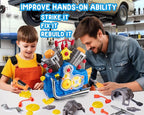Engine Building Kit, Kids Mechanic Repair Set for Kids Motorcycle Engine，Take Apart Toys-42pc Playset，STEM Engine Model Kit Toy with Cool Lights&Sounds，Educational Toys for 3+ Year Old (Blue)