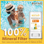 baby Mineral Sunscreen Stick 100% Zinc Oxide SPF 50+ Water Resistant UVA/UVB Protection Easy to Apply Fragrance Free, babies & kids, for sensetive skin, Unscented