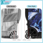 NEW TILAMI 18 inch Rolling Backpack Boys for School – Durable, Waterproof, Adjustable Handle, Stair Climbing, Variety of Colors & Patterns, Lightning Purple