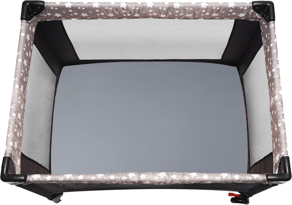 Pack and Play Sheets Fitted, 2 Pack Pack n Play Sheets for Graco Pack n Play Mattress, Unisex Playard Sheets for Boys Girls(Dark Green & Dark Grey, 38 X 26 Inch)