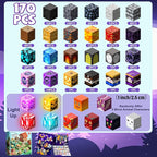 170PCS Magnetic Blocks,1" Light Up Magnetic Building Blocks, Magnets Cubes for Kids to Build 3D Dark Castle Stacking Toddler Set,SETM Sensory Toys for Kids 3+ Ages Boys Girls Christmas Birthday Gifts