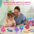 Klever Kits Poke in Fun Art Crafts for Kids Ages 4-8, Princess Dress-up, Art Activities, DIY Craft Kits, Birthday Gifts for Girls Ages 4 5 6 7 8+