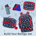 Bentgo Kids 2-in-1 Backpack & Insulated Lunch Bag - Durable 16” Backpack & Lunch Container in Unique Prints for School & Travel - Water Resistant, Padded & Large Compartments (Rocket)