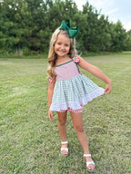 Wee Ones Girls' Plain Wrap Classic Grosgrain Hair Bows on a WeeStay No-Slip Hair Clip, Handmade, Mini King, Forest Green