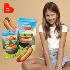 BioSwiss Bandages, Hot Dog Shaped Self Adhesive Bandage, Latex Free Sterile Wound Care, Fun First Aid Kit Supplies for Kids, 24 Count