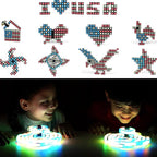 TOSY Magnet Cube 2x2 - 8 Blocks, 2 in 1 Toy: 2x2x2 Puzzle Cube and Customizable Infinity Cube, Glowing, UV Flashlight, Fidget/STEM/STEAM Magnet Tiles Birthday Gift for Kids/Teens/Adults, 2-Pack