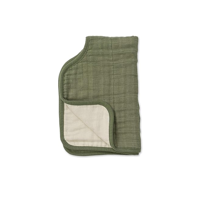 Little Unicorn Ultra-Absorbent Premium Burp Cloth | Soft on Baby's Skin | Larger Size | Ergonomic Design (Fern)
