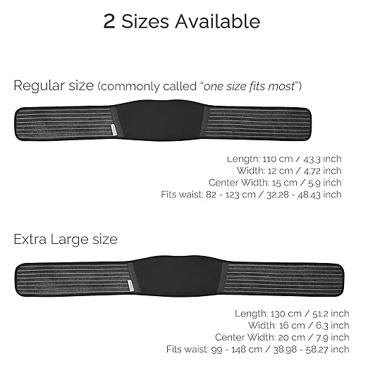 NeoTech Care Adjustable Maternity Belt - Light and Breathable Pregnancy Belly Support Band for Pregnant Women (Black, Extra Large Size)