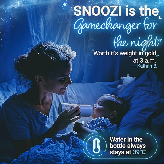 Set of 1 – Baby Night Bottle with Bottle Warmer – Baby Bottle with Integrated Formula Dispenser for Stress-Free Night Feedings (1 Bottle per Night)