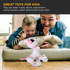 Top Race Pink Robot Dog - Remote Control Toy with Touch Function - Interactive Smart Pet with Voice Commands, Dancing, Animal Sounds - Robotic Puppy for Kids, 3 Years Up