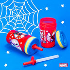 Zak Designs Spidey and His Amazing Friends Kelso Tumbler Set, Leak-Proof Screw-On Lid with Straw, Bundle for Kids Includes Plastic and Stainless Steel Cups with Bonus Sipper, 3pc Set, Non-BPA