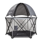 Baby Delight Go with Me Eclipse Deluxe Portable Playard | Playpen | Sun Canopy | Indoor and Outdoor | Ultra Padded Nylon Floor | Grey