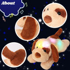Cuteoy Glowing LED Dog Light-up Nightlight Toys Musical Plush Stuffed Animal Soft Singing Lullabies Birthday Christmas Plushies Puppy Gifts for Kids Boys Girls,14"