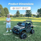 12V Kids Ride on Car Truck, Kids Electric Vehicles Car Ride on Toy for Toddlers 3-5 with Remote Control - Black