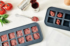 Souper Cubes 2 Tbsp. Silicone Freezer Molds - Perfect for Storing Garlic, Herbs, Ginger, Pesto, Tomato Paste, Lemon Juice, Purees and More - Silicone Baby Food Freezer Tray - Charcoal – 2-Pack