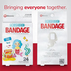 BioSwiss Bandages, Mermaid Shaped Self Adhesive Bandage, Latex Free Sterile Wound Care, Fun First Aid Kit Supplies for Kids, 24 Count