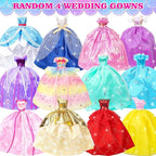 100 Pcs Doll Clothes & Accessories, 4 Wedding Gowns 2 Evening Dresses 6 Fashion Dresses 1 Jumpsuit 5 Tops 5 Pants 2 Swimsuit, 20 Hangers 10 Shoes 46 Accessories Toys for Girl Birthday Gift