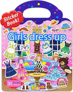 Benresive Reusable Sticker Book for Toddlers 2-4 Years, Fun Travel Stickers for Kids, Waterproof Sticker Books for Toddlers 1-3, Crafts Activities for Todddlers 1-3 2-4 3-5 - Dress Up