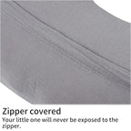 Onacosht Muslin Nursing Pillow Cover Soft 100% Cotton Feeding Pillow Slipcover Fits Standard Infant Nursing Pillow for Baby Boy and Girl, Grey