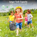 5000mAh Rechargeable Bubble Machine, 90°/180°/360° Auto Rotation, 3 Speeds, Automatic Bubble Blower for Parties, Weddings, Getherings Indoor Outdoor, Bubble Maker Toy for Toddlers, Kids, Pets