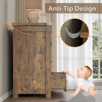 7-Drawer Dresser, Modern Wooden Storage Chest of Drawers, Dresser TV Stand, Wood Drawer Organizer with Metal Handles for Bedroom, Living Room, Hallway