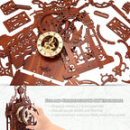 LED 3D Wood Puzzle Clock Tower, 3D Building Model, DIY 3D Clock Kit (LED-WTC02)
