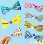 Baby Shark Kids Hair Bows - Hair Accessories Gift Set - 7 Pcs 4 Inch Bundle - Hair Bows for Girls - Different character on each clip - Alligator Clip - Ages 3 +