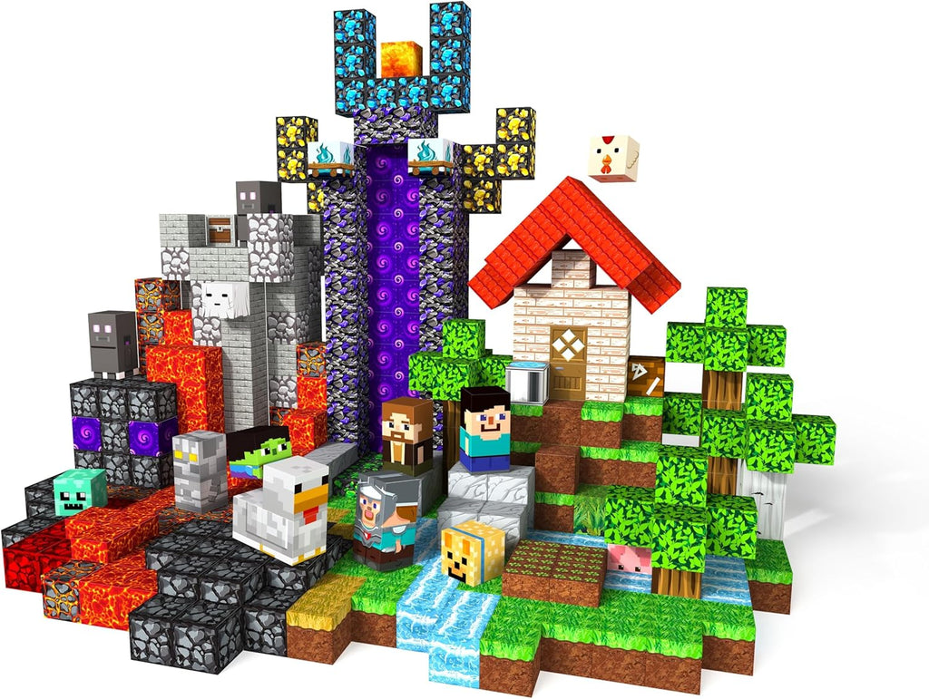 Magnetic Blocks - 500 PCS Magnetic Building Blocks Cubes, Magnet Toys for Kids Age 3+, Toy Building Set for Kids, Magnets Stacking Construction Birthday Gifts for Boys Girls Age 4-8, 8-12